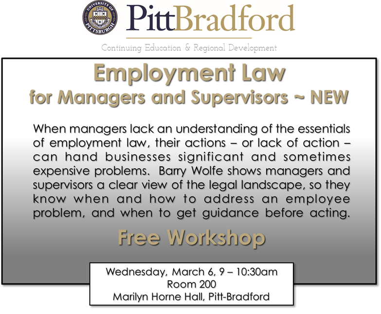 Pitt Bradford Classes workforcesolutions